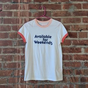 Ban.do Available for Weekends Ringer Tee